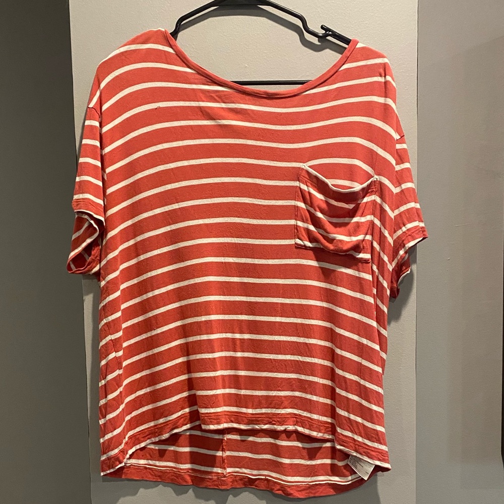 Gap slouchy pocket tee shirt, striped